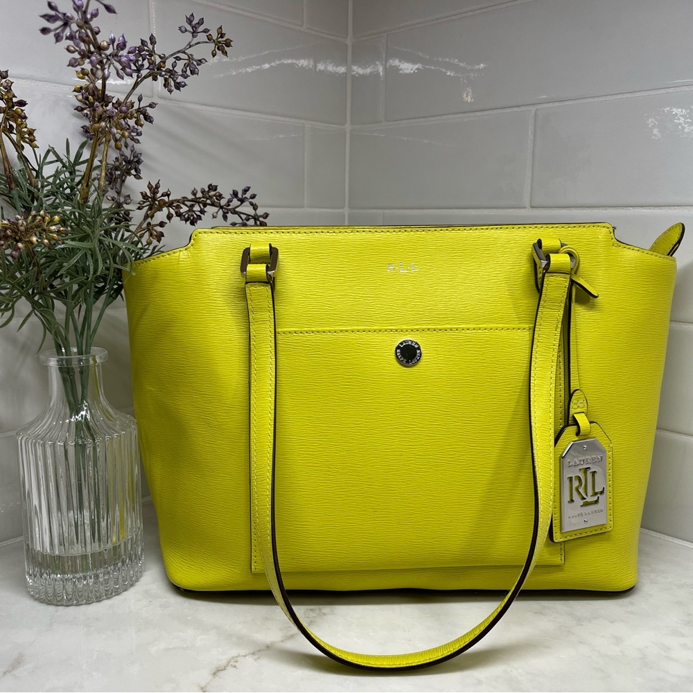 Lauren Ralph Lauren Leather Medium Tote Bag